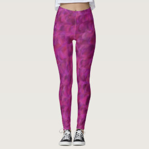 Lila rosa Abstraktes Nahtloses Muster Leggings