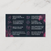 Lila rosa Aftercare-Karte Visitenkarte (Rückseite)