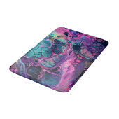 Lila rosa Aqua Acrylic Pour Hübsch Water Liquid Badematte (Schrägansicht)