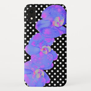 Lila rosa Aquarellfarbe Orchideenmalerei, Polka-Pu Case-Mate iPhone Hülle