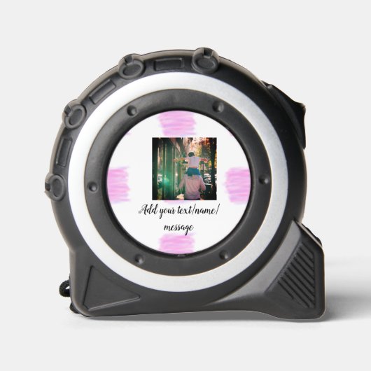 Lila rosa Aquarellfarbe Vater Sohn Vater hinzufüge Maßband (Vorderseite)