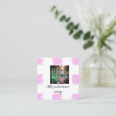 Lila rosa Aquarellfarbe Vater Sohn Vater hinzufüge Quadratische Visitenkarte (Stehend Vorderseite)