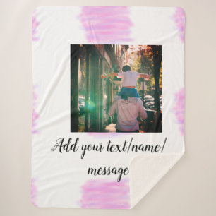 Lila rosa Aquarellfarbe Vater Sohn Vater hinzufüge Sherpadecke