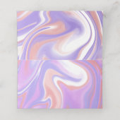 Lila Rosa Aquarellfarben, handbemalt Hochzeit Platzkarte (Innenseite Aufgefaltet)