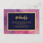 Lila Rosa Aquarellfarben-Imitate - Einzelheiten zu Begleitkarte (Vorderseite)