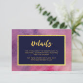 Lila Rosa Aquarellfarben-Imitate - Einzelheiten zu Begleitkarte (Stehend Vorderseite)