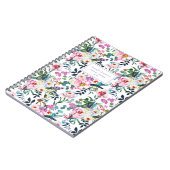 Lila rosa Aquarellfarben Name Gebet Notizblock (Linke Seite)