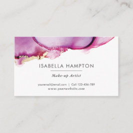 Lila Rosa Aquarellfarben-Visitenkarte Visitenkarte