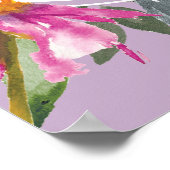 Lila Rosa Aquarellfarben Wildblumen Gerne zum Gebu Poster (Ecke)