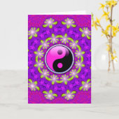 Lila rosa Aura Blumenglanz Neue Alterskarten Karte (Gelbe Blume)