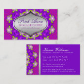 Lila rosa Aura Blumengrube Visitenkarten Visitenkarte (Vorne/Hinten)