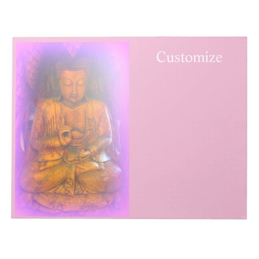 Lila-rosa-Aura-Buddha Notizblock (Vorderseite)