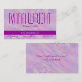 Lila-rosa-Author-Visitenkarte Visitenkarte (Vorne/Hinten)