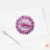 Lila rosa Axolotl Runder Aufkleber (Umschlag)