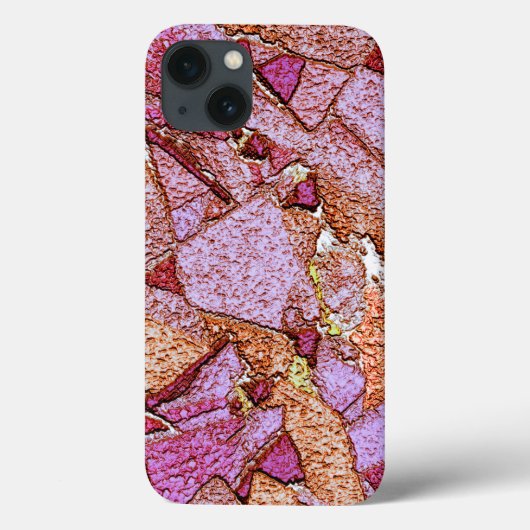 Lila rosa bemalte Vulkansteine Case-Mate iPhone Hülle (Rückseite)