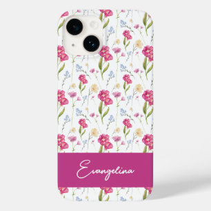 Lila Rosa Benutzername Wasserfarbe Wildblume Case-Mate iPhone 14 Hülle