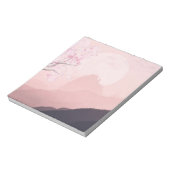 Lila Rosa Berge und Sonnenhorizont  Notizblock (Rotiert)