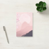Lila Rosa Berge und Sonnenhorizont Post-it Klebezettel (Büro)