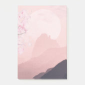 Lila Rosa Berge und Sonnenhorizont Post-it Klebezettel (Vorderseite)