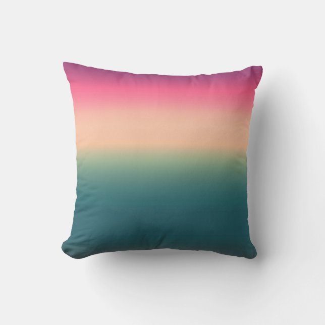 Lila rosa bis blauer Horizont Kissen (Vorderseite)