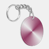 Lila rosa Blankenvorlage Schlüsselanhänger (Vorderseite links)