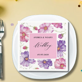 Lila Rosa-Bläserei Serviette