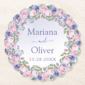 Lila Rosa-Bläserei Untersetzer (Vorderseite)