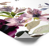 Lila rosa, bläserne Sitzkarte Poster (Ecke)