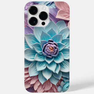 LILA ROSA BLAU 3-D PAPIER-Optik BLUMEN Case-Mate iPhone 14 Pro Max Hülle