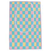 Lila rosa, blau-grün-gelb-elegante Vorlage Mittlere Geschenktüte (Vorderseite)