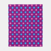 Lila Rosa Blau Punkte Muster Fleecedecke (Vorderseite)