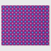 Lila Rosa Blau Punkte Muster Geschenkpapier (Flach)
