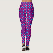 Lila Rosa Blau Punkte-Muster Leggings (Rückseite)