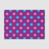 Lila Rosa Blau Punkte-Muster Seidenpapier (Vorderseite)