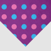 Lila Rosa Blau Punkte-Muster Seidenpapier (Ausschnitt)