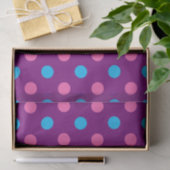 Lila Rosa Blau Punkte-Muster Seidenpapier (Geschenk)