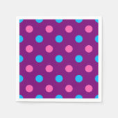 Lila Rosa Blau Punkte-Muster Serviette (Vorderseite)