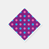 Lila Rosa Blau Punkte-Muster Serviette (Ecke)