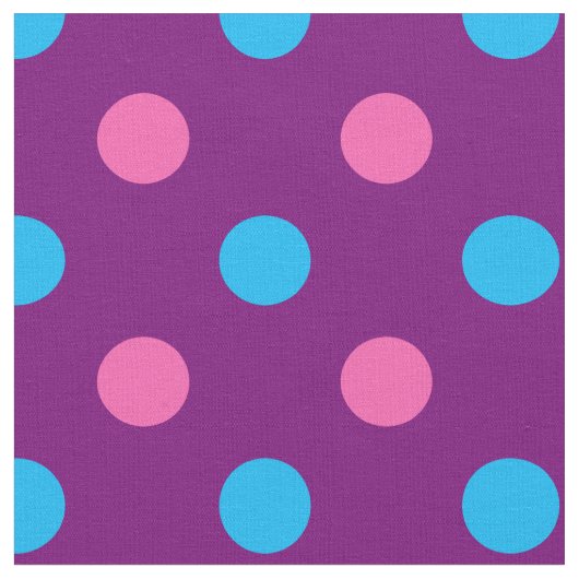 Lila Rosa Blau Punkte Muster Stoff (Nahaufnahme)