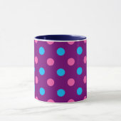 Lila Rosa Blau Punkte Muster Tasse (Zentrum)
