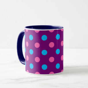 Lila Rosa Blau Punkte Muster Tasse