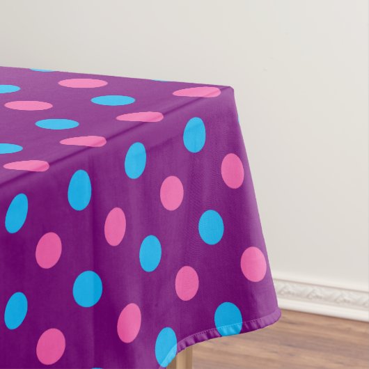 Lila Rosa Blau Punkte Muster Tischdecke (Beispiel)
