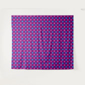 Lila Rosa Blau Punkte Muster Wandteppich (Vorderseite (Horizontal))