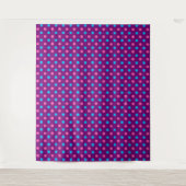 Lila Rosa Blau Punkte Muster Wandteppich (Vorderseite)