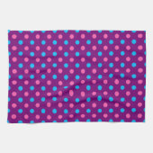 Lila Rosa Blau Tupfenmuster Geschirrtuch (Horizontal)