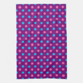 Lila Rosa Blau Tupfenmuster Geschirrtuch (Vertikal)