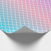 Lila rosa blaue Meerjungfrau Geschenkpapier (Ecke)