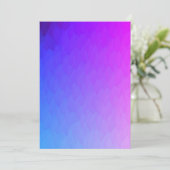 Lila rosa blaue ombre Flammeneinladung Einladung (Stehend Vorderseite)
