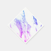Lila-rosa-blaues Granitmuster aus weißem Marmor Serviette (Ecke)