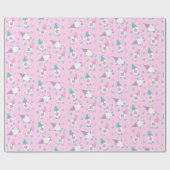 Lila rosa blaues Ostermuster Geschenkpapier (Flach)